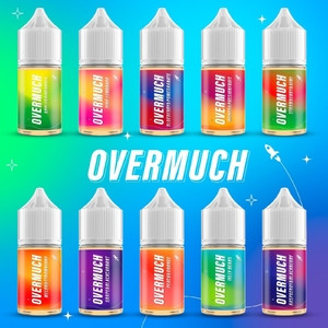 Жидкость Overmuch Salt - Melon & Strawberry (Клубника и дыня со льдом) 30 мл (20 мг)